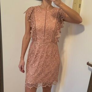 Adeline Rae Pink Lace Dress
